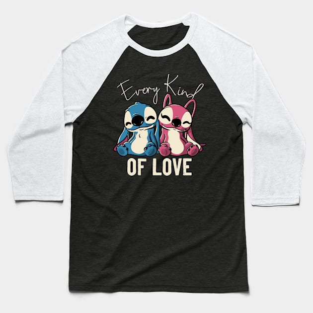Every Kind Of Love Cute Lover Gift Baseball T-Shirt by eduely